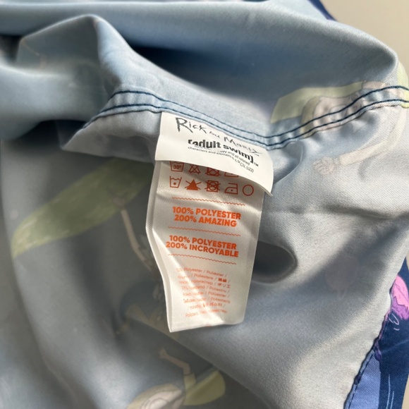 Oppo Suits Primary Blue Rick & Morty Relaxed Fit Button Up Shirt Mens XL Poly - Picture 8 of 8